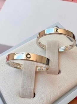 Alianças 🌞 e 🌙 (3mm)
