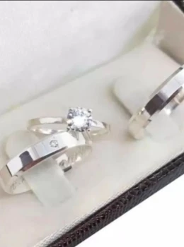 Alianças chanfrada (3mm) Prata 950