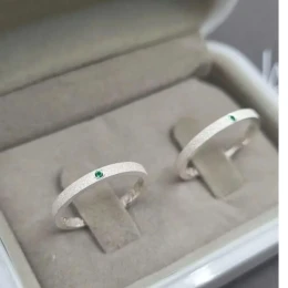 Alianças Diamantada c/Pedras (2mm) I Prata 950