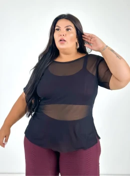 Blusa Tule Plus