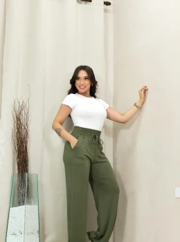 Calça Pantalona Moletinho