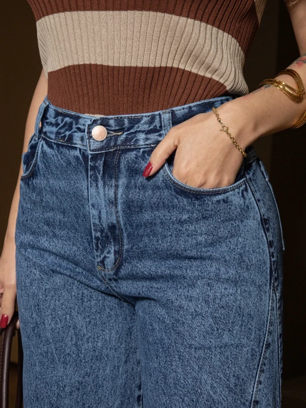 Calça Wide Leg Lu