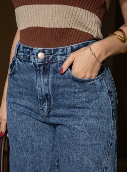 Calça Wide Leg Lu