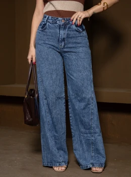 Calça Wide Leg Lu
