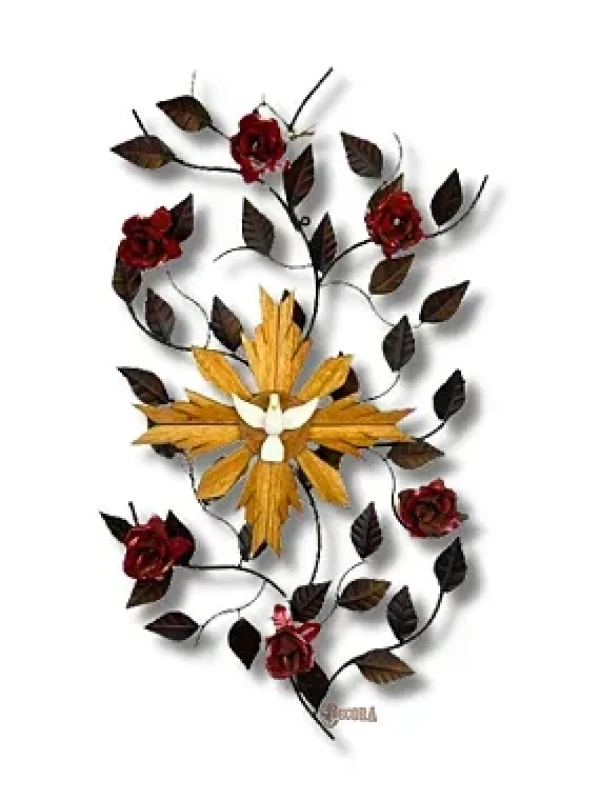 Quadro de Flores de Ferro com Divino