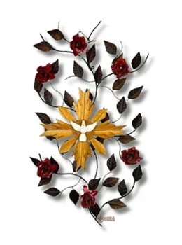 Quadro de Flores de Ferro com Divino