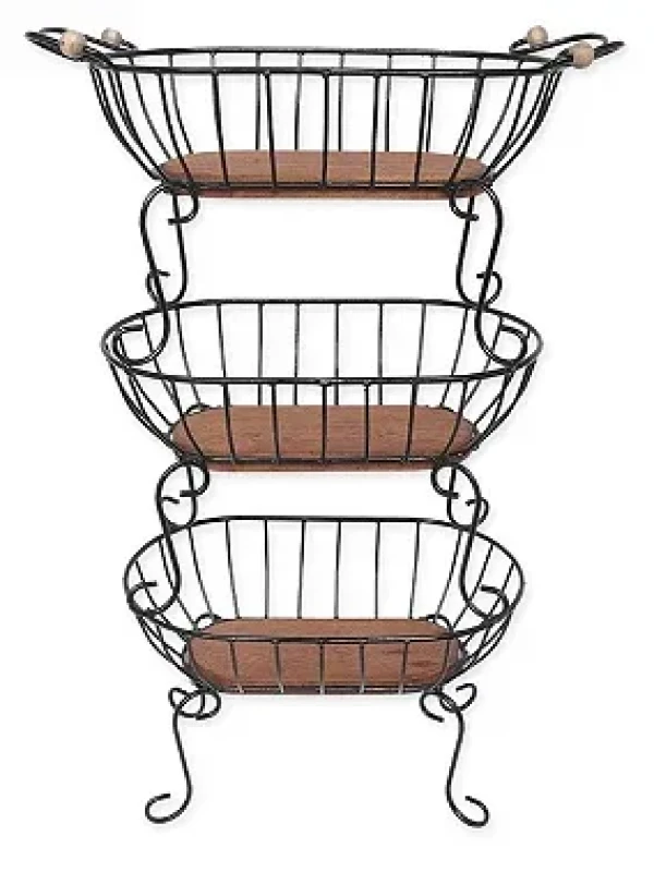 Fruteira de 3 andares Oval P