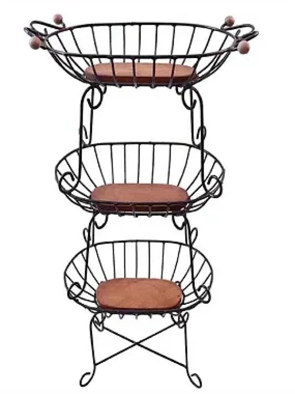 Fruteira de 3 andares Oval P
