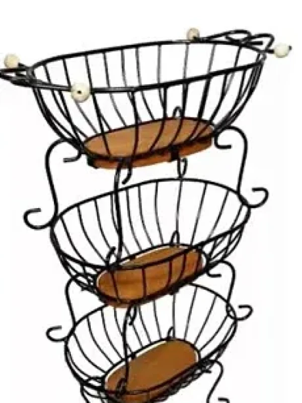 Fruteira de 3 andares Oval P