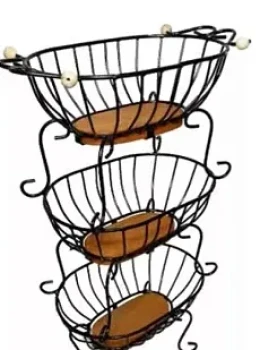 Fruteira de 3 andares Oval P