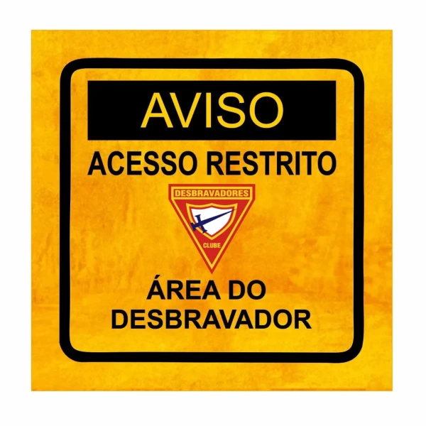QUADRINHO AVISO AREA DO DESBRAVADOR
