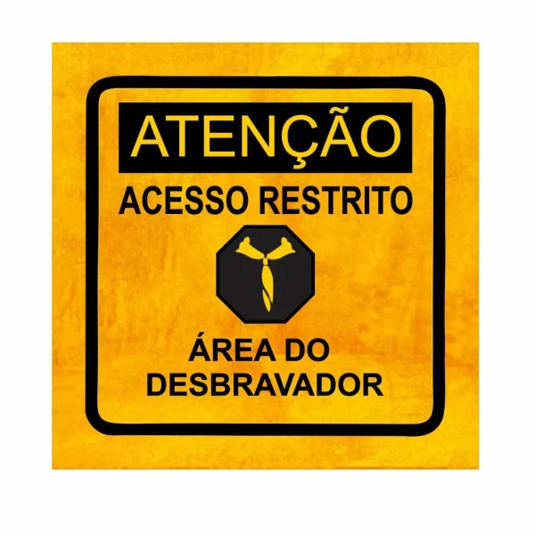 QUADRINHO ATENÇÃO ACESSO RESTRITO