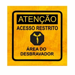 QUADRINHO ATENÇÃO ACESSO RESTRITO