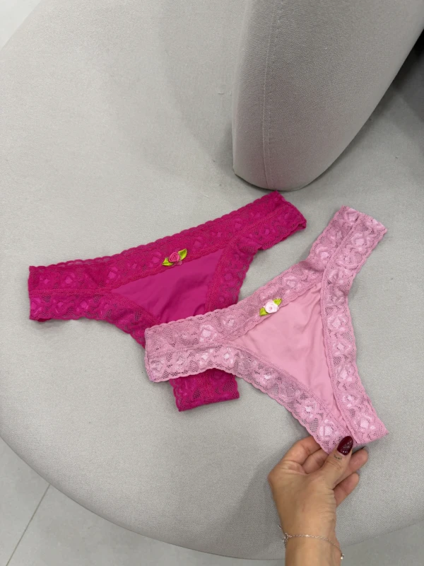 CALCINHA COMFY RENDADA Kit c/3