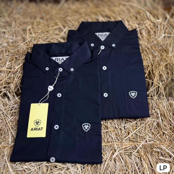 CAMISETA ARIAT PRETA MANGA CURTA 