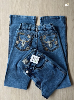 CALÇA FEMININA ARIAT BORDADA 