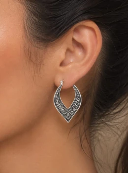 ✨️ Brinco Prata Envelhecida Estilo Boho Indiano Étnico Cigano
