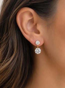 ✨️ Brinco Virgínia Ponto de Luz Banhado a Ouro 18K