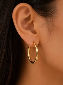 ✨️ Brinco Argola Dourada Aço Inoxidável Dourado Hipoalergênico