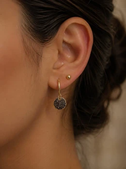 ✨️ Brincos Dois Furos Argola Clik  Banhado a Ouro 18K