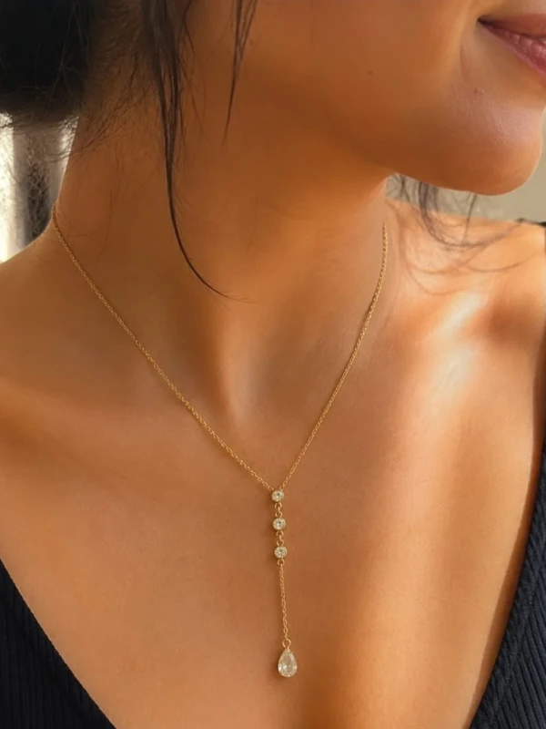✨️ Colar com Pingente Pendente Banhado a Ouro 18K ou Prata 925
