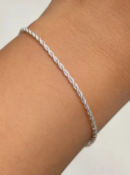 ✨️ Pulseira Cordão Baiano Banhada a Prata 925