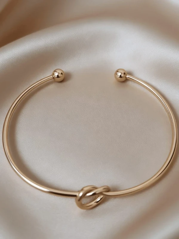 ✨️ Pulseira Bracelete Nó Regulável Ajustável Banhado a Ouro 18K