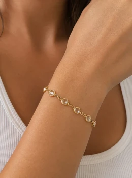 ✨️ Pulseira Zircônias Banhada a Ouro 18K
