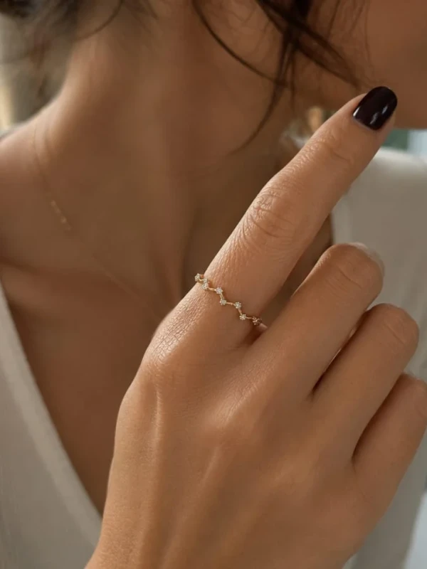 ✨️ Anel em Zircônias Cravejadas Banhado a Ouro 18K - Nº 20