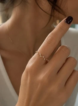 ✨️ Anel em Zircônias Cravejadas Banhado a Ouro 18K - Nº 20