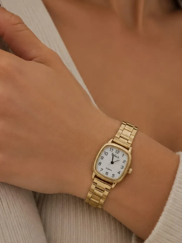 ✨️ Relógio Pulseira Aço Inox Dourada