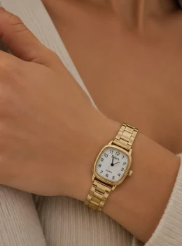 ✨️ Relógio Pulseira Aço Inox Dourada