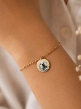✨️ Pulseira Medalha Aço Inoxidável Prata ou Dourada Personalizada com Foto Gravação a Laser