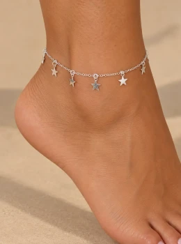 ✨️ Tornozeleira Estrelas em Aço Inox