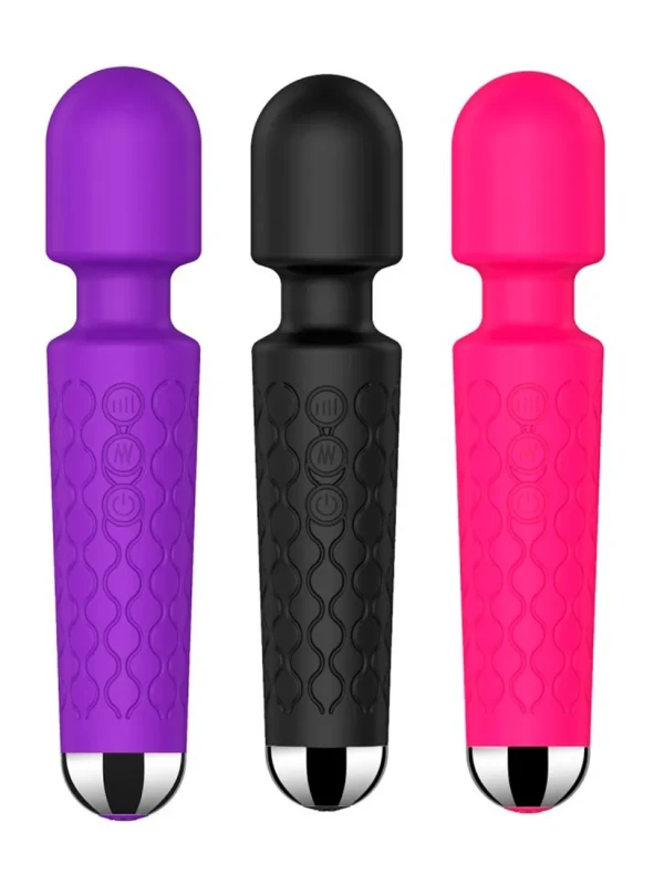 Vibrador Varinha Mágica com 20 Modos de Vibração e 8 Níveis de Velocidade 