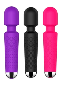 Vibrador Varinha Mágica com 20 Modos de Vibração e 8 Níveis de Velocidade 