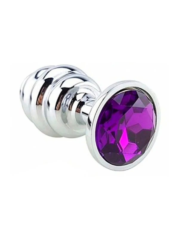 Plug Anal P Escalonado com Cristal Arredondado 