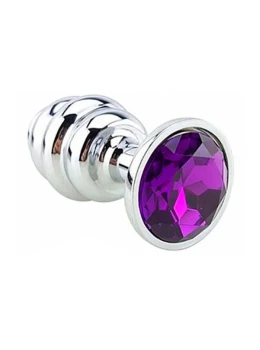 Plug Anal P Escalonado com Cristal Arredondado 