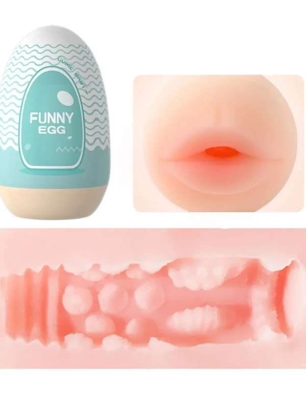 Funny Egg Masturbador Masculino Formato Boca em Cyberskin Vip Mix