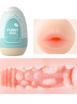 Funny Egg Masturbador Masculino Formato Boca em Cyberskin Vip Mix