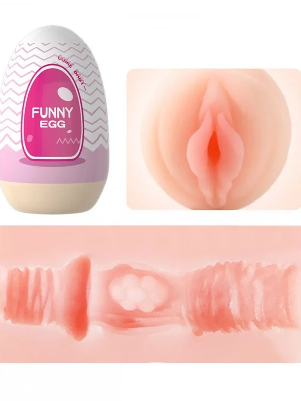 Funny Egg Masturbador Masculino Formato Vagina em Cyberskin Vip Mix