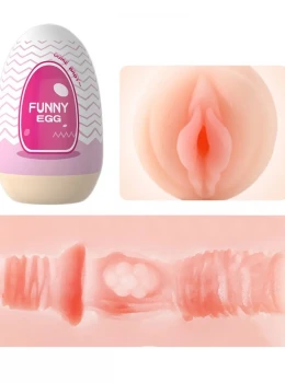 Funny Egg Masturbador Masculino Formato Vagina em Cyberskin Vip Mix