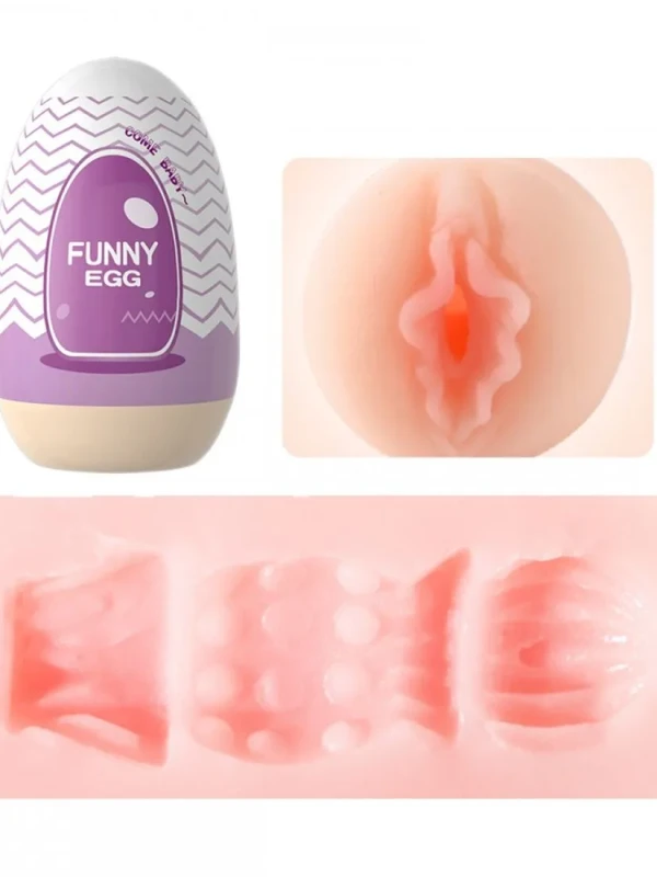 Funny Egg Masturbador Masculino Formato Vagina em Cyberskin Vip Mix