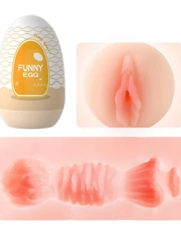 Funny Egg Masturbador Masculino Formato Vagina em Cyberskin Vip Mix