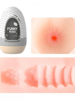 Funny Egg Masturbador Masculino Formato de Ânus em Cyberskin Vip Mix