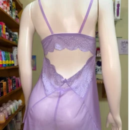 Camisola Esther + Calcinha M COR : LAVANDA