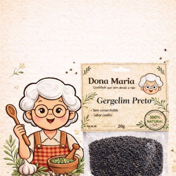 GERGILIM PRETO 20G - 12UNI 