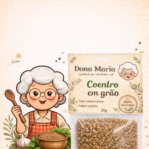COENTRO EM GRÃOS 20g - 12UNI 