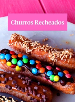 Churros Recheados Crocantes e Cremosos