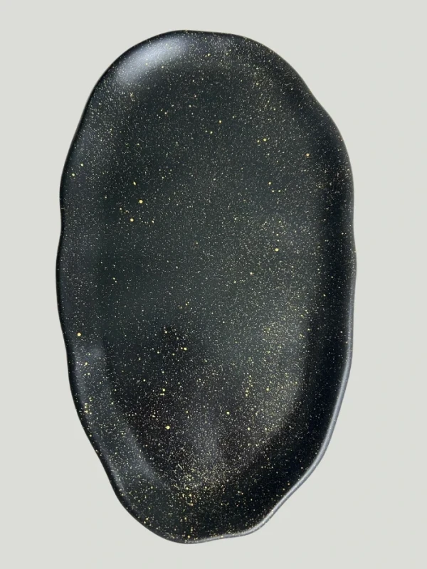 Bandeja Orgânica Preto com dourado